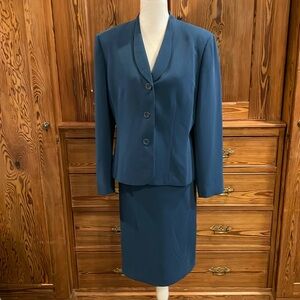 Evan-Picone skirt set two-piece deep teal sz 14